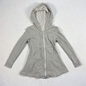 Prairie Underground Cloak Hoodie Gray Small Cotton Lagenlook Cottagecore